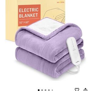 Purple Electric Blanket with Remote